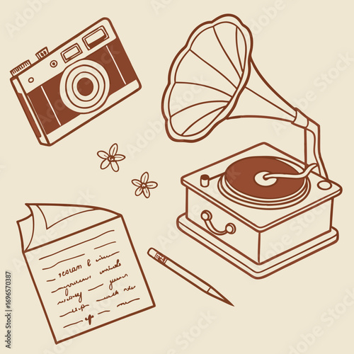 Modern Analog Paper Cutout