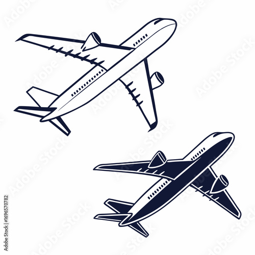 airplanes vector icon on white background, airplane vector Illustration