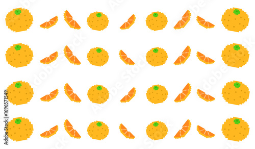Pixel Art Orange Pattern Design