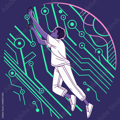 Quantum Circuit Abstract 1