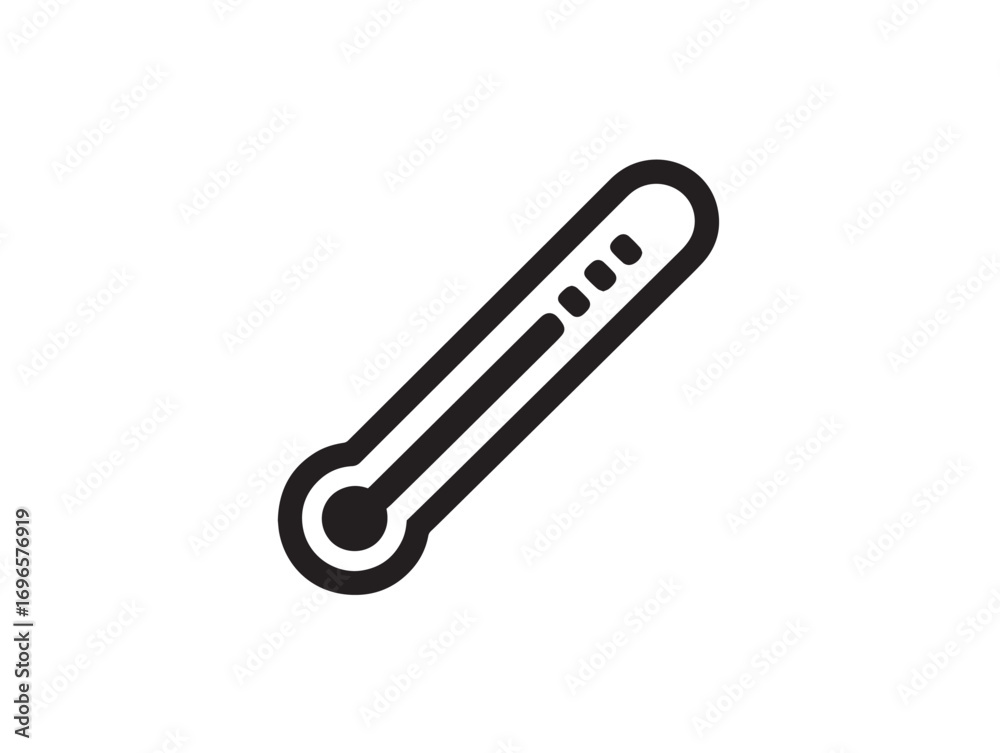 Clean Soil Thermometer Icon in Scientific Measurement Vector Illustration Style Clean Soil Thermometer Icon in Scientific Measurement Vector Illustration Style