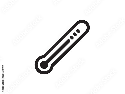 Clean Soil Thermometer Icon in Scientific Measurement Vector Illustration Style