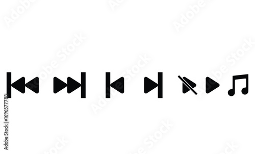 sound various icons vector. song icons set.