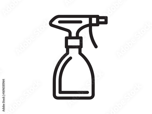 Clean Agricultural Sprayer Icon in Modern Minimalist Vector Line Illustration