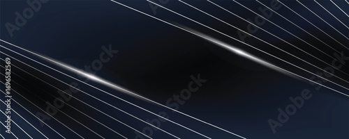 Luxury Elegant Super Car Automobile Urban Design Background. Premium Black Silver Metallic Shine lines Effect Display showroom in store. Luxurious Brand Royal High Standard Award Background Template