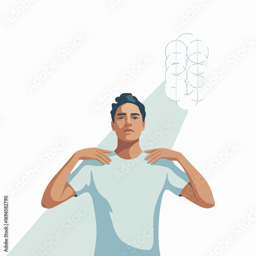 Warm up circular movement on the shoulder