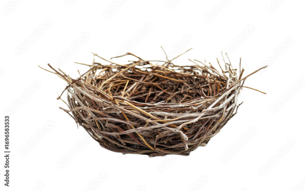 Obraz premium Birds nest on white background,png