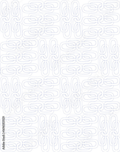 Seamless geometric chain two-color pattern