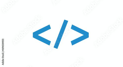 Modern visual representation of HTML tags, suitable for depicting coding concepts with a minimalist and contemporary aesthetic