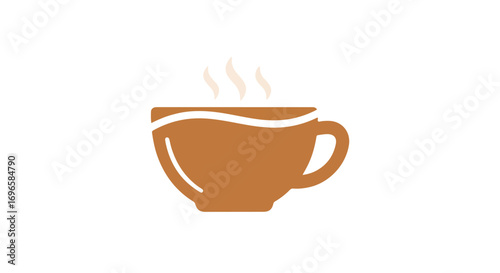 Stylized ceramic cup silhouette with subtle steam evoking a sense of warmth and comfort perfect morning brew