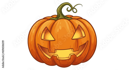 Halloween pumpkin jack o lantern spooky carving autumn holiday decoration october festive celebration on transparent background
