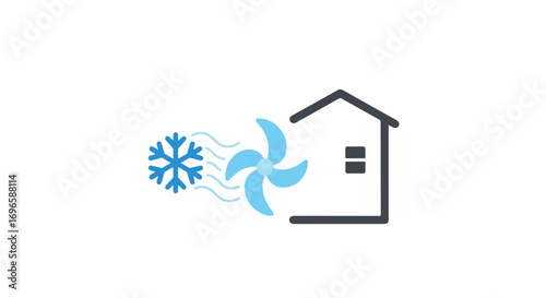 Cooling system for home or apartment ensuring comfortable living environment in summer through air conditioning and ventilation technologies