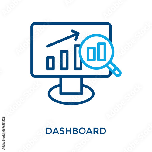 Dashboard Icon Glyph Style. Vector Illustration For Graphic Design