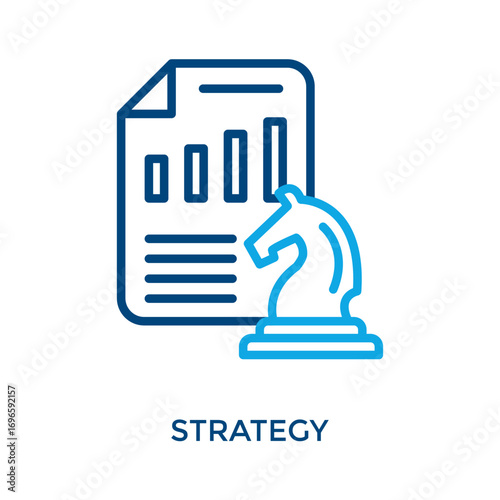Strategy Icon Glyph Style. Vector Illustration For Graphic Design