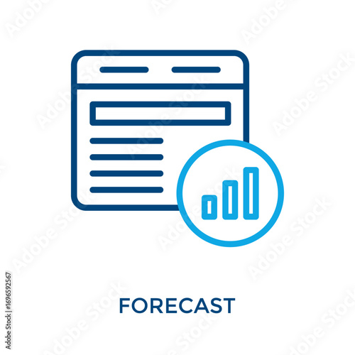 Forecast Icon Glyph Style. Vector Illustration For Graphic Design