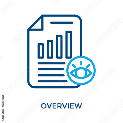 Overview Icon Glyph Style. Vector Illustration For Graphic Design
