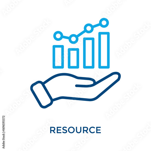 Resource Icon Glyph Style. Vector Illustration For Graphic Design