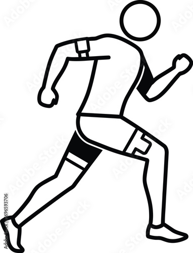 Dynamic runner in motion, symbolizing speed and athletic pursuit