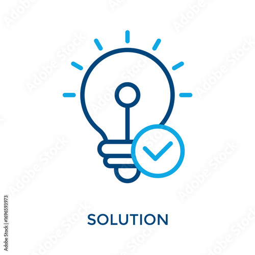 Solution Icon Glyph Style. Vector Illustration For Graphic Design