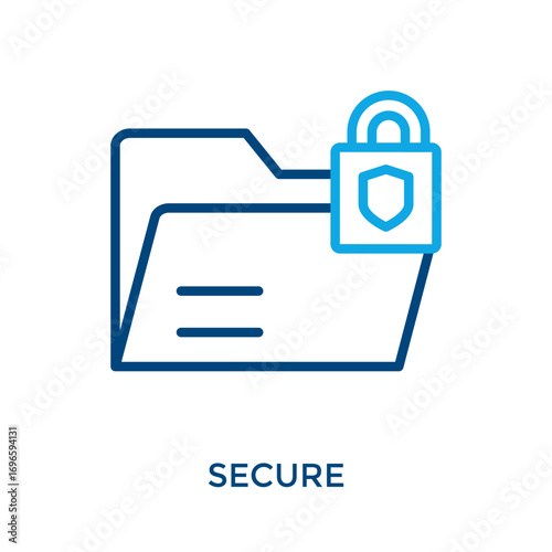 Secure Icon Glyph Style. Vector Illustration For Graphic Design
