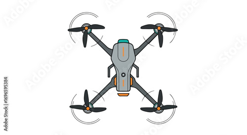 Illustrative drone graphic showcasing innovation and technology for modern aerial perspectives and surveillance possibilities
