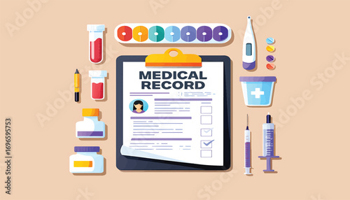 Medical Record Illustration Healthcare and Medical Supplies