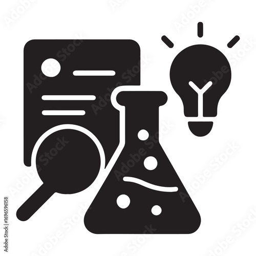 Innovation Research Lab Silhouette Vector Icon