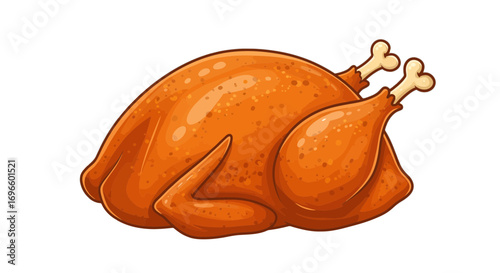Roasted poultry dinner thanksgiving food holiday celebration delicious cooked fowl festive meal tasty bird on transparent background