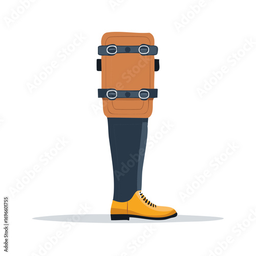 Leg Amputation Prosthetic Device With Boot Design Modern Technology Limb Support