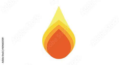 Stylized thermal energy emblem, rendered with overlapping gradients and vibrant color transitions, embodying a symbol of power