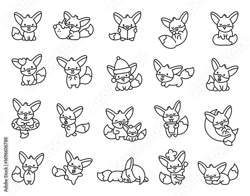 Fennec fox character set