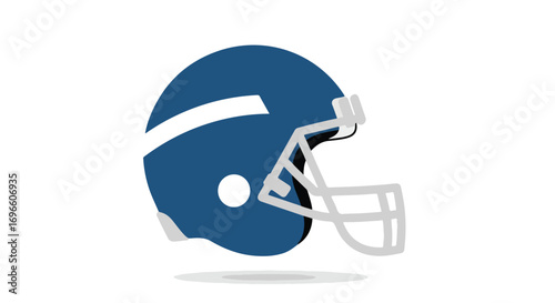 Stylized american football helmet illustration against a bright white background visual representation of gridiron game gear
