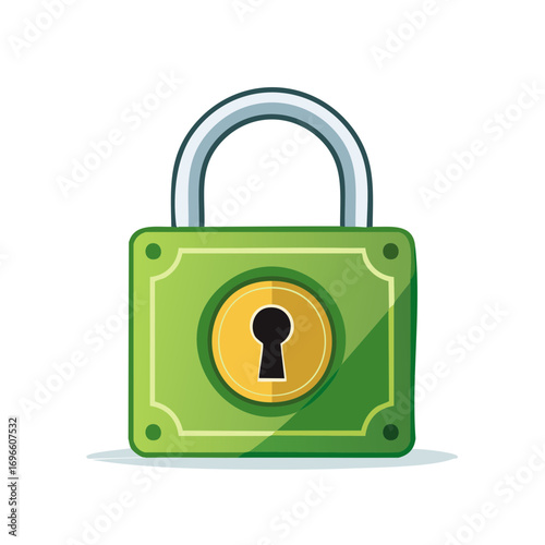 Conceptual padlock with a keyhole opening representing security and privacy