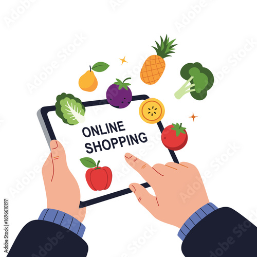 Convenient online grocery shopping experience with fresh produce delivered to your doorstep