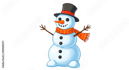 Cute snowman winter holiday season christmas decoration festive character illustration design graphic art image on transparent background