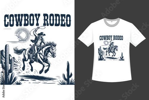 Cowboy rodeo A Western-Style Illustration