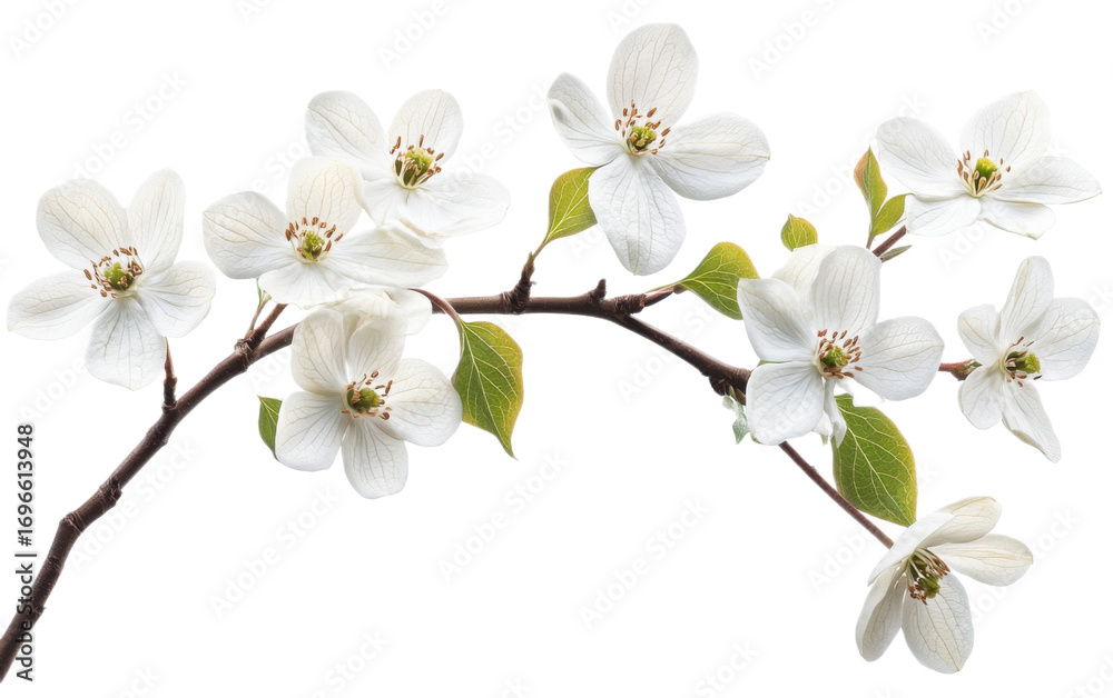 Obraz premium Dogwood flower on white background,png