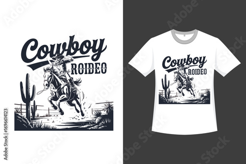 Cowboy Roideo A Western-Style Illustration
