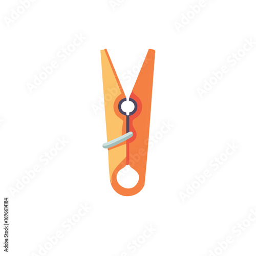 Orange and Yellow Clothespin Illustration