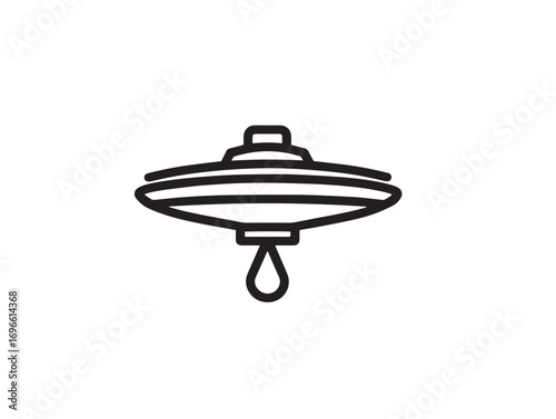 Garden Irrigation Water Sprinkler Head Icon in Minimal Vector Line Illustration