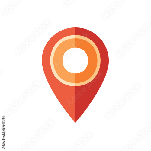 Red Map Pin Location Icon with Circular Target Free Download Red Map Pin Location Icon with Circular Target - GFXLoad
