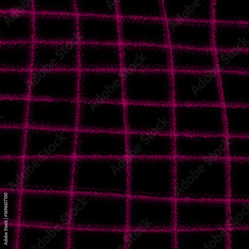 Abstract Pink Grid Pattern on a Black Background