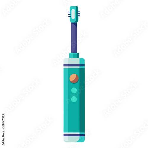 Flat modern style electric toothbrush vector illustration