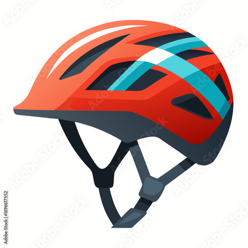 Modern flat style bicycle helmet vector design