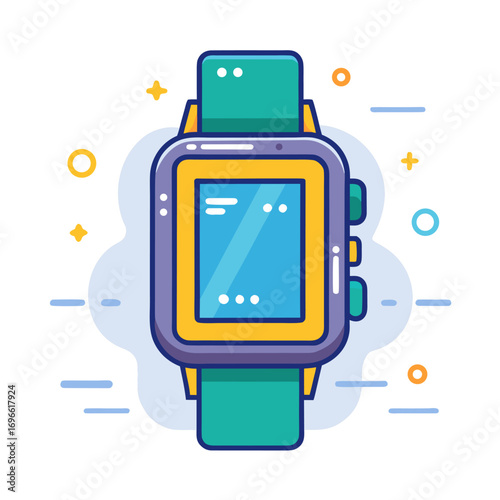 Modern smartwatch with integrated fitness tracker design