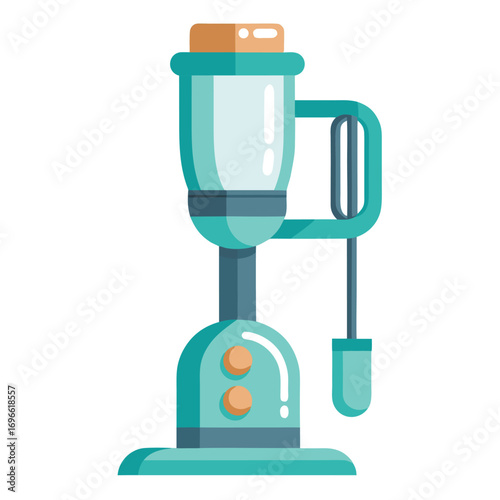 Flat style hand blender kitchen appliance vector illustration