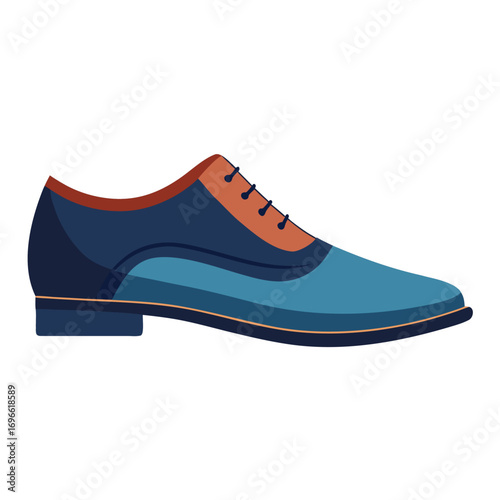 Flat style vector illustration of men s dress shoes