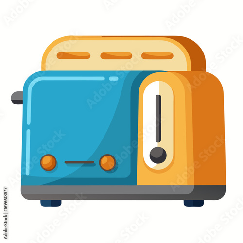 Modern flat style toaster icon on white background