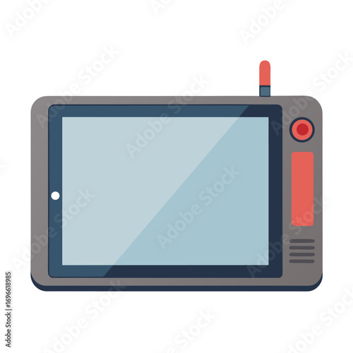 Flat style digital drawing tablet illustration