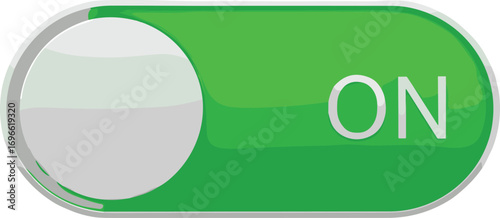 Green toggle switch button in the ON position